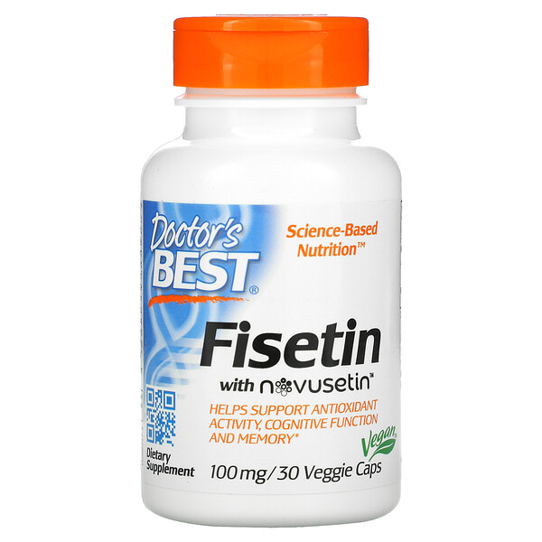 Doctor's Best, Fisetin with Novusetin, 100 mg, 30 Veggie Caps 1 Doctor's Best, Fisetin with Novusetin, 100 mg, 30 Veggie Caps
