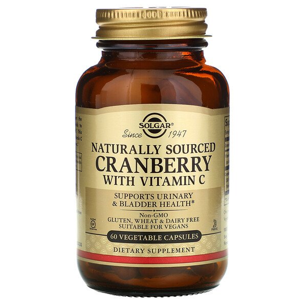 Solgar, Natural Cranberry with Vitamin C, 60 Vegetable Capsules 1 Solgar, Natural Cranberry with Vitamin C, 60 Vegetable Capsules