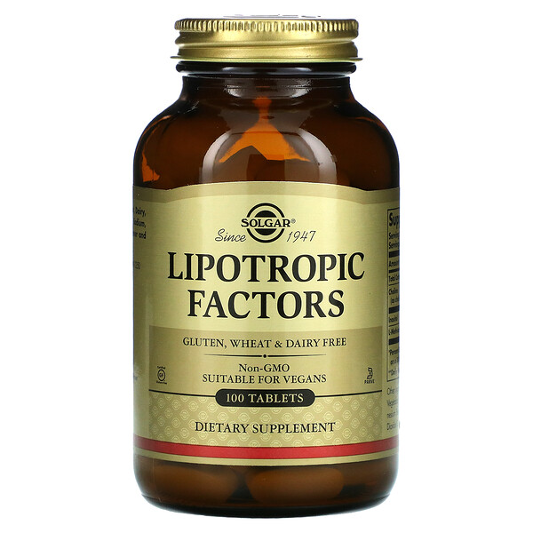 Solgar, Lipotropic Factors, 100 Tablets 1 Solgar, Lipotropic Factors, 100 Tablets