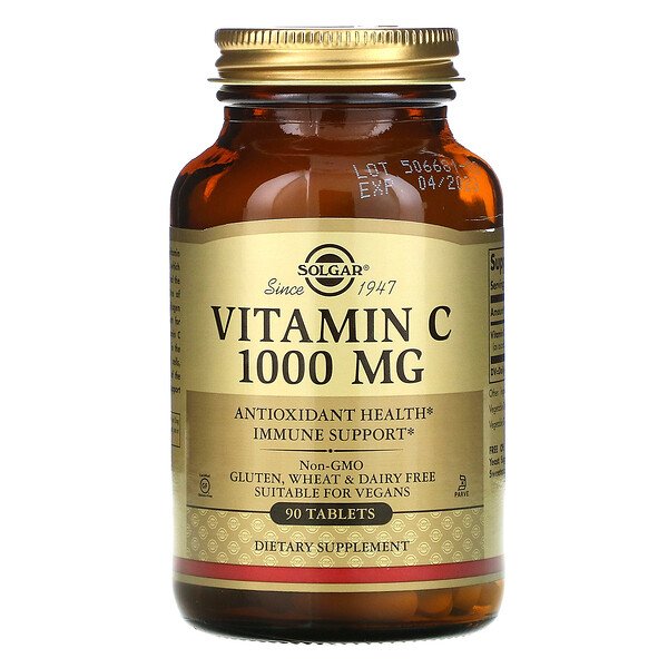 Solgar, Vitamin C, 1,000 mg, 90 Tablets 1 Solgar, Vitamin C, 1,000 mg, 90 Tablets