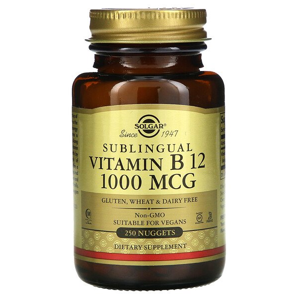 Solgar, Sublingual Vitamin B12, 1,000 mcg, 250 Nuggets 1 Solgar, Sublingual Vitamin B12, 1,000 mcg, 250 Nuggets