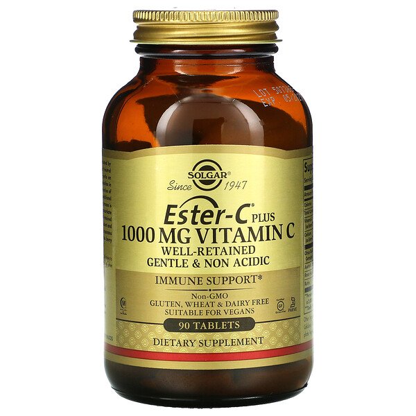Solgar, Ester-C Plus, Vitamin C, 1,000 mg, 90 Tablets 1 Solgar, Ester-C Plus, Vitamin C, 1,000 mg, 90 Tablets