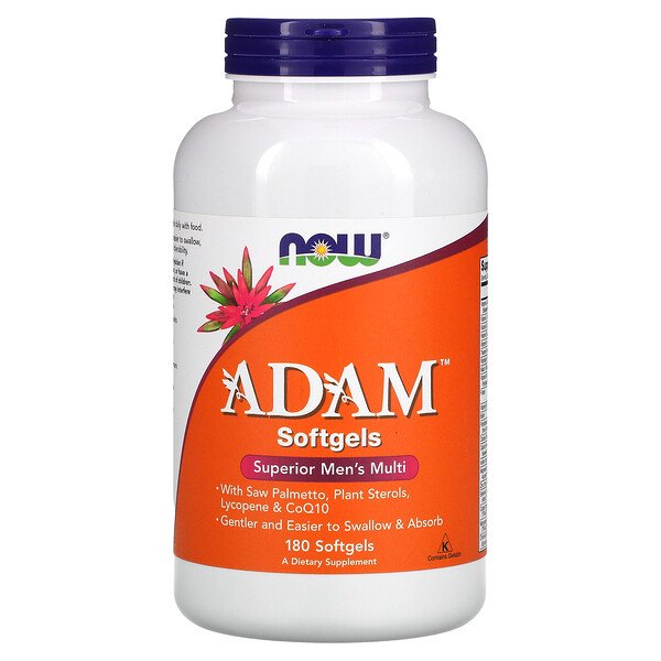 NOW Foods, ADAM, Superior Men's Multi, 180 Softgels 1 NOW Foods, ADAM, Superior Men's Multi, 180 Softgels