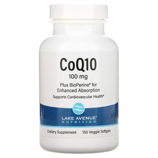 Lake Avenue Nutrition, CoQ10 with Bioperine, 100 mg, 150 Veggie Softgels