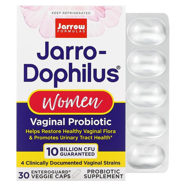 Jarrow Formulas, Jarro-Dophilus, Vaginal Probiotic, Women, 10 Billion, 30 Enteroguard Veggie Caps 1 Jarrow Formulas, Jarro-Dophilus, Vaginal Probiotic, Women, 10 Billion, 30 Enteroguard Veggie Caps
