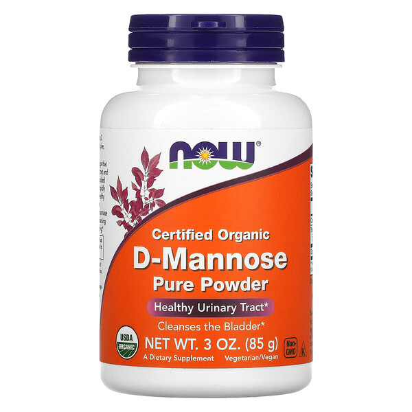 NOW Foods, Certified Organic D-Mannose Pure Powder, 3 oz (85 g) 1 NOW Foods, Certified Organic D-Mannose Pure Powder, 3 oz (85 g)