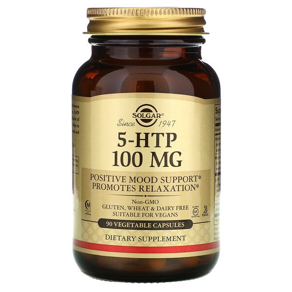 Solgar, 5-HTP, 100 mg, 90 Vegetable Capsules 1 Solgar, 5-HTP, 100 mg, 90 Vegetable Capsules