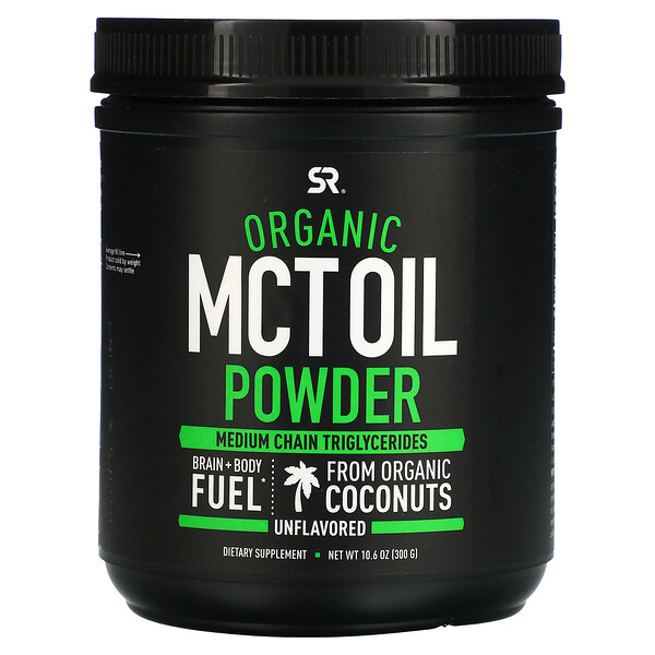 Sports Research, Organic MCT Oil Powder, Unflavored, 10 Sports Research, Organic MCT Oil Powder, Unflavored, 10.6 oz (300 g)