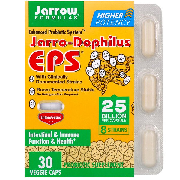 Jarrow Formulas, Jarro-Dophilus EPS, 25 Billion, 30 Veggie Caps 1 Jarrow Formulas, Jarro-Dophilus EPS, 25 Billion, 30 Veggie Caps