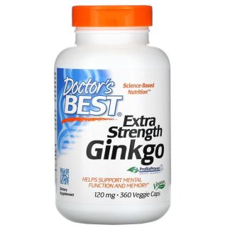 Doctor's Best, Extra Strength Ginkgo, 120 mg, 360 Veggie Caps