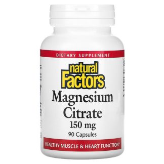 Natural Factors, Magnesium Citrate, 150 mg, 90 Capsules