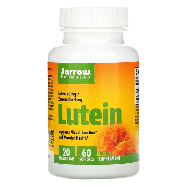 Jarrow Formulas, Lutein, 20 mg, 60 SoftgelsSingapore