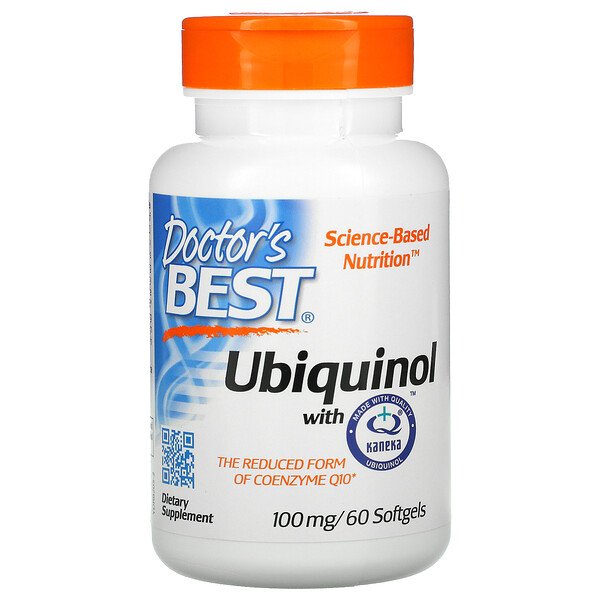 Doctor's Best, Ubiquinol with Kaneka, 100 mg, 60 Softgels 1 Doctor's Best, Ubiquinol with Kaneka, 100 mg, 60 Softgels