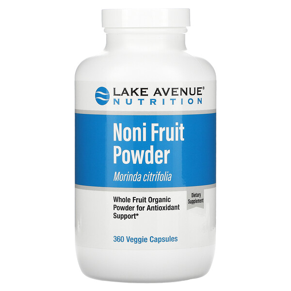 Lake Avenue Nutrition, Noni Fruit Powder, Organic Whole Fruit Powder, 360 Veggie Capsules 1 Lake Avenue Nutrition, Noni Fruit Powder, Organic Whole Fruit Powder, 360 Veggie Capsules