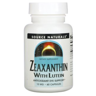 Source Naturals, Zeaxanthin with Lutein, 10 mg, 60 Capsules