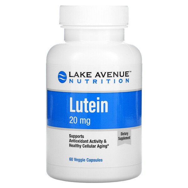 Lake Avenue Nutrition, Lutein, 20 mg, 60 Veggie Capsules 1 Lake Avenue Nutrition, Lutein, 20 mg, 60 Veggie Capsules