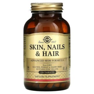 Solgar, Skin, Nails & Hair, Advanced MSM Formula, 120 Tablets