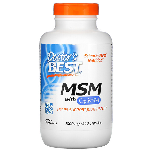 Doctor's Best, MSM with OptiMSM, 1,000 mg, 360 Capsules 1 Doctor's Best, MSM with OptiMSM, 1,000 mg, 360 Capsules