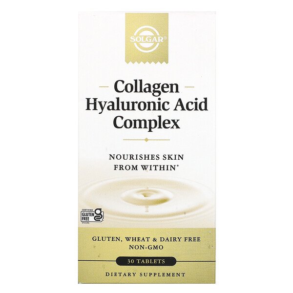 Solgar, Collagen Hyaluronic Acid Complex, 30 Tablets 1 Solgar, Collagen Hyaluronic Acid Complex, 30 Tablets