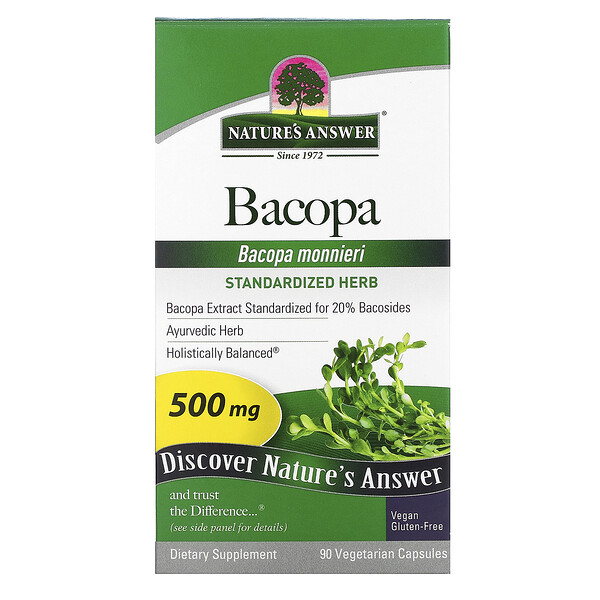 Nature's Answer, Bacopa, 500 mg, 90 Vegetarian Capsules 1 Nature's Answer, Bacopa, 500 mg, 90 Vegetarian Capsules