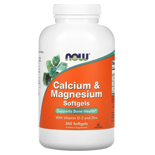 NOW Foods, Calcium & Magnesium with Vitamin D-3 and Zinc, 240 Softgels 1 NOW Foods, Calcium & Magnesium with Vitamin D-3 and Zinc, 240 Softgels
