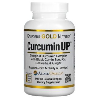 California Gold Nutrition, Curcumin UP, Omega-3 & Curcumin Complex, Joint Mobility & Comfort Support, 90 Fish Gelatin Softgels