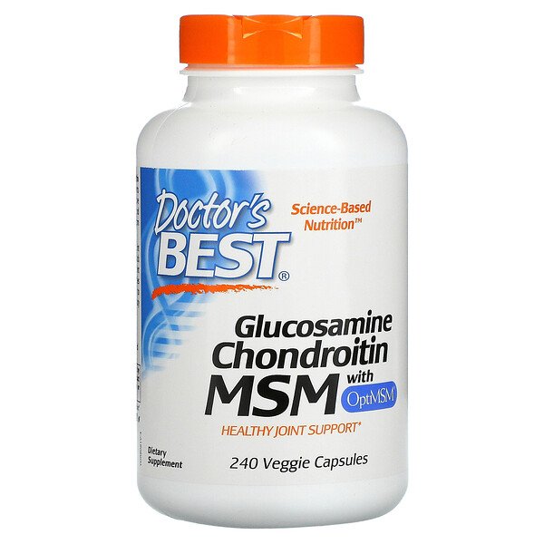 Doctor's Best, Glucosamine Chondroitin MSM with OptiMSM, 240 Veggie Caps 1 Doctor's Best, Glucosamine Chondroitin MSM with OptiMSM, 240 Veggie Caps