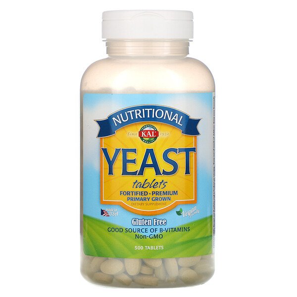 KAL, Nutritional Yeast, 500 Tablets 1 KAL, Nutritional Yeast, 500 Tablets