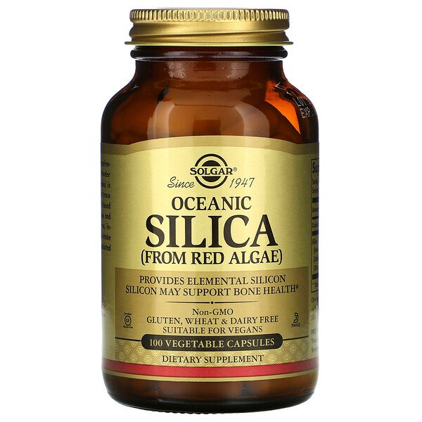 Solgar, Oceanic Silica From Red Algae, 100 Vegetable Capsules 1 Solgar, Oceanic Silica From Red Algae, 100 Vegetable Capsules