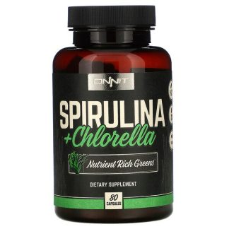 Onnit, Spirulina + Chlorella, 80 Capsules