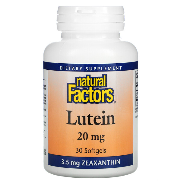 Natural Factors, Lutein, 20 mg , 30 Softgels 1 Natural Factors, Lutein, 20 mg , 30 Softgels