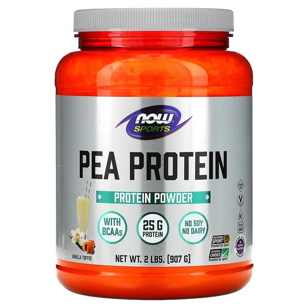 NOW Foods, Sports, Pea Protein, Vanilla Toffee, 2 lbs (907 g) 1 NOW Foods, Sports, Pea Protein, Vanilla Toffee, 2 lbs (907 g)