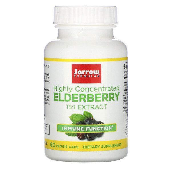 Jarrow Formulas, Highly Concentrated Elderberry Extract, 60 Veggie Caps 1 Jarrow Formulas, Highly Concentrated Elderberry Extract, 60 Veggie Caps