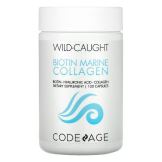 CodeAge, Wild Caught, Biotin Marine Collagen, 120 Capsules