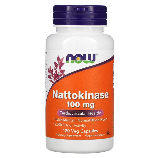 NOW Foods, Nattokinase, 100 mg, 120 Veg Capsules 1 NOW Foods, Nattokinase, 100 mg, 120 Veg Capsules