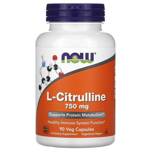 NOW Foods, L-Citrulline, 750 mg, 90 Veg Capsules 1 NOW Foods, L-Citrulline, 750 mg, 90 Veg Capsules