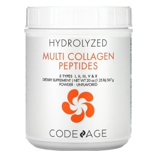 CodeAge, Hydrolyzed, Multi Collagen Peptides, Unflavored, 20 oz (567 g)
