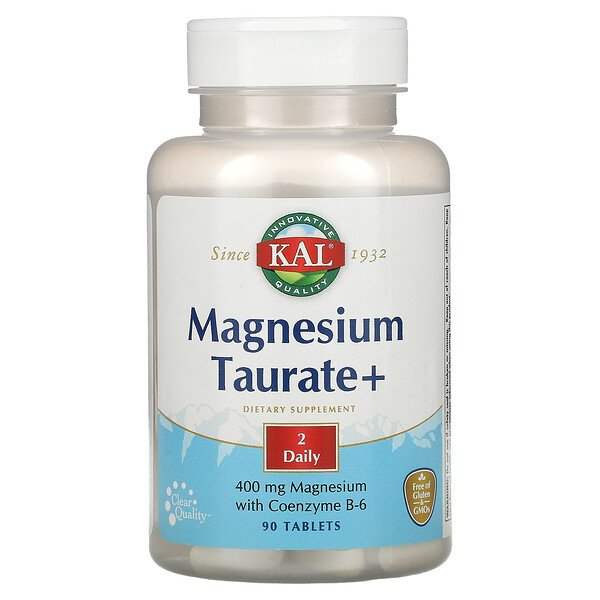 KAL, Magnesium Taurate+, 200 mg, 90 Tablets 1 KAL, Magnesium Taurate+, 200 mg, 90 Tablets