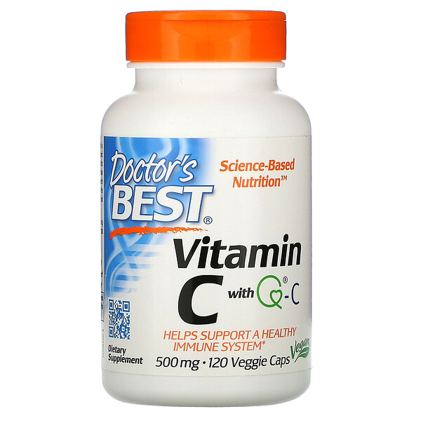 Doctor's Best, Vitamin C with Q-C, 500 mg, 120 Veggie Caps 1 Doctor's Best, Vitamin C with Q-C, 500 mg, 120 Veggie Caps