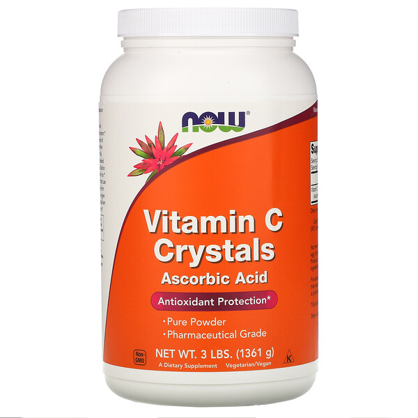 NOW Foods, Vitamin C Crystals, 3 lbs (1361 g) 1 NOW Foods, Vitamin C Crystals, 3 lbs (1361 g)