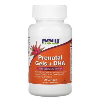 NOW Foods, Prenatal Gels + DHA, 90 Softgels