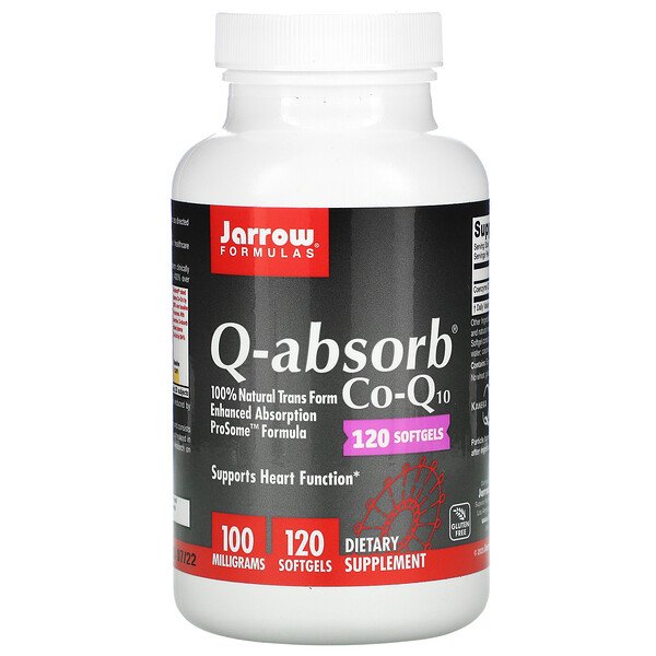 Jarrow Formulas, Q-absorb Co-Q10, 100 mg, 120 Softgels 1 Jarrow Formulas, Q-absorb Co-Q10, 100 mg, 120 Softgels