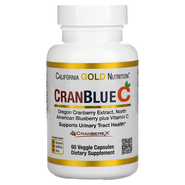 California Gold Nutrition, CranBlueC, Cranberry, Blueberry, Vitamin C, 60 Veggie Capsules 1 California Gold Nutrition, CranBlueC, Cranberry, Blueberry, Vitamin C, 60 Veggie Capsules
