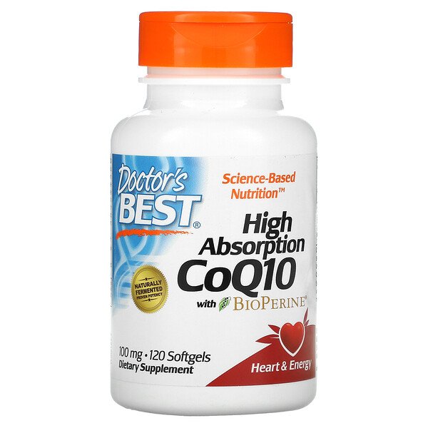 Doctor's Best, High Absorption CoQ10 with BioPerine, 100 mg, 120 Softgels 1 Doctor's Best, High Absorption CoQ10 with BioPerine, 100 mg, 120 Softgels