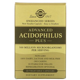 Solgar, Advanced Acidophilus Plus, 60 Vegetable Capsules