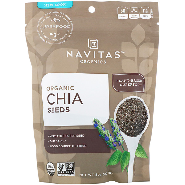 Navitas Organics, Organic Chia Seeds, 8 oz (227 g) 1 Navitas Organics, Organic Chia Seeds, 8 oz (227 g)