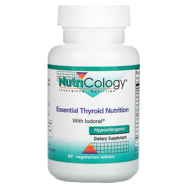 Nutricology, Essential Thyroid Nutrition with Iodoral, 60 Vegetarian Tablets 1 Nutricology, Essential Thyroid Nutrition with Iodoral, 60 Vegetarian Tablets