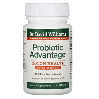 Williams Nutrition, Probiotic Advantage, Colon Health, Extra Strength, 30 Tablets