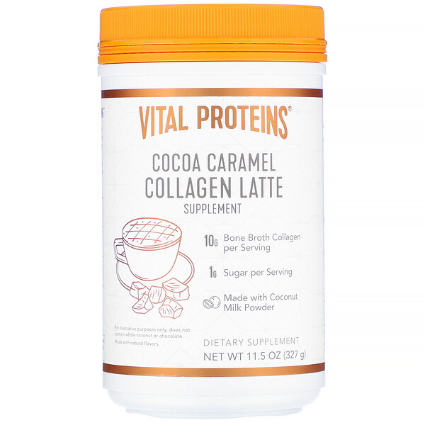 Vital Proteins, Collagen Latte, Cocoa Caramel, 11 Vital Proteins, Collagen Latte, Cocoa Caramel, 11.5 oz (327 g)