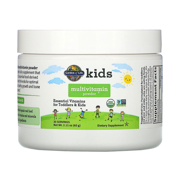 Garden of Life, Kids Multivitamin Powder, 2 Garden of Life, Kids Multivitamin Powder, 2.11 oz (60 g)